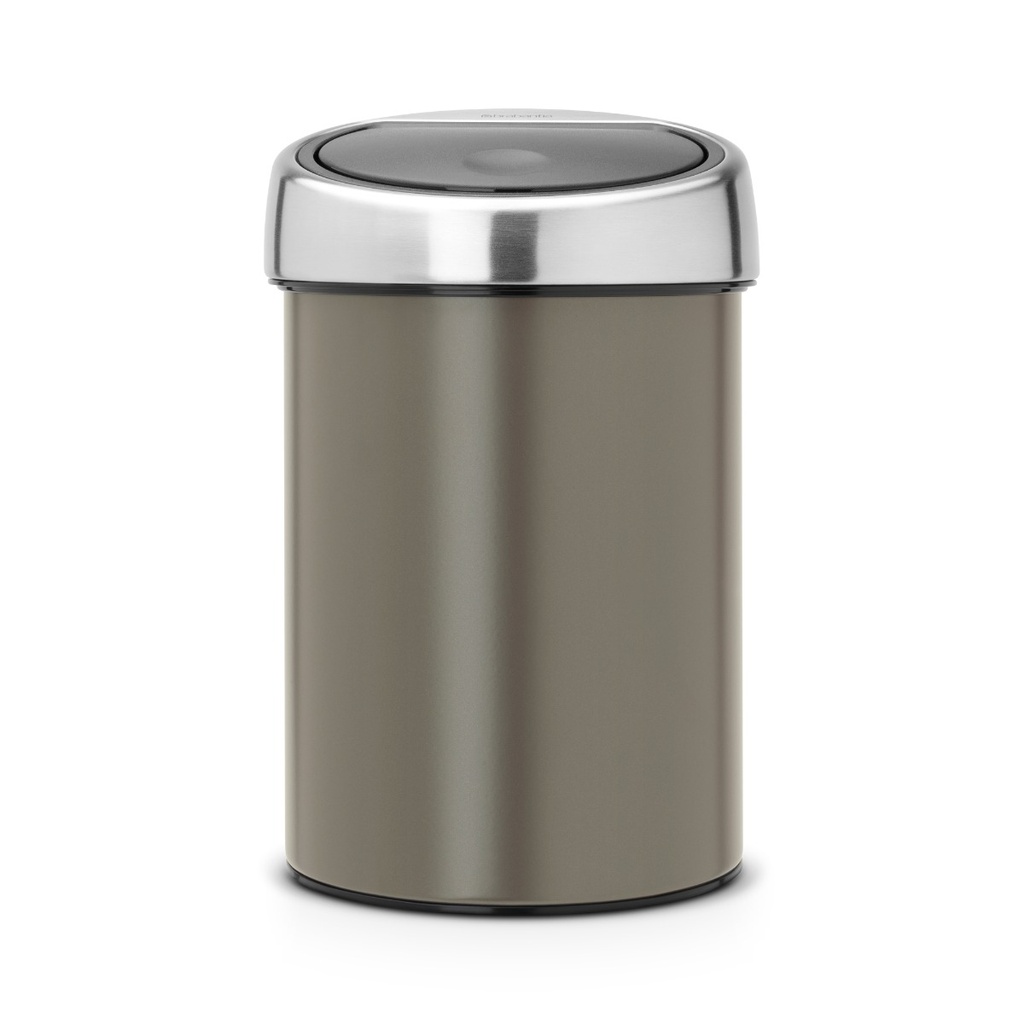 Prullenbak 3.0l wand touch bin Brabantia platinum/matt steel