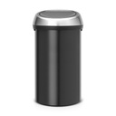 Prullenbak 60.0l touch bin Brabantia matt black/fpp matt steel