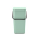 Prullenbak sort&go 12.0l Brabantia jade green