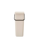 Prullenbak sort&go 40.0l Brabantia soft beige