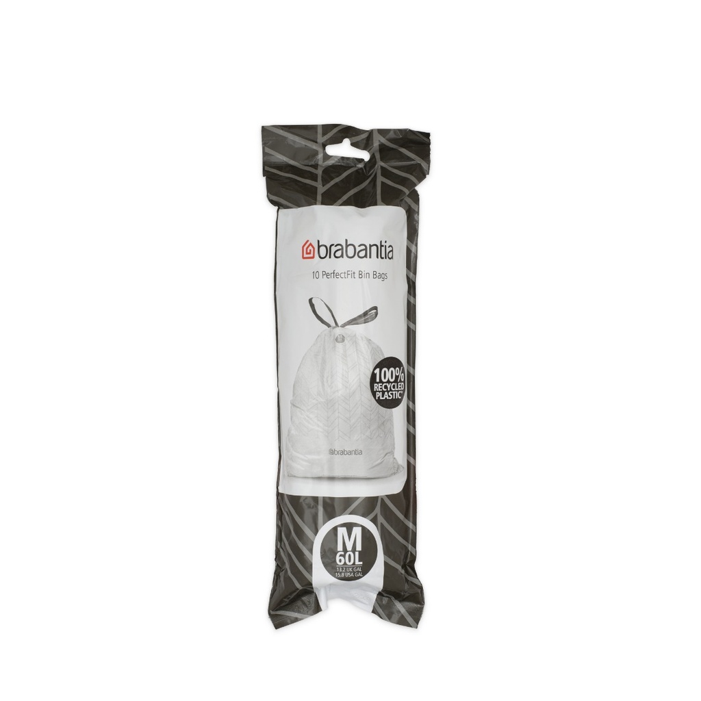 10 st afvalzak PerfectFit 60.0l Brabantia code m