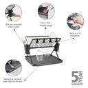 Afdruiprek inklapbaar sinkside Brabantia dark grey