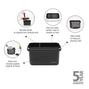 Afwasborstel m/zuignaphouder sinkside Brabantia dark grey