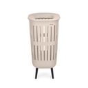 Wasmand m/deksel 55.0l collect-it hi Brabantia soft beige