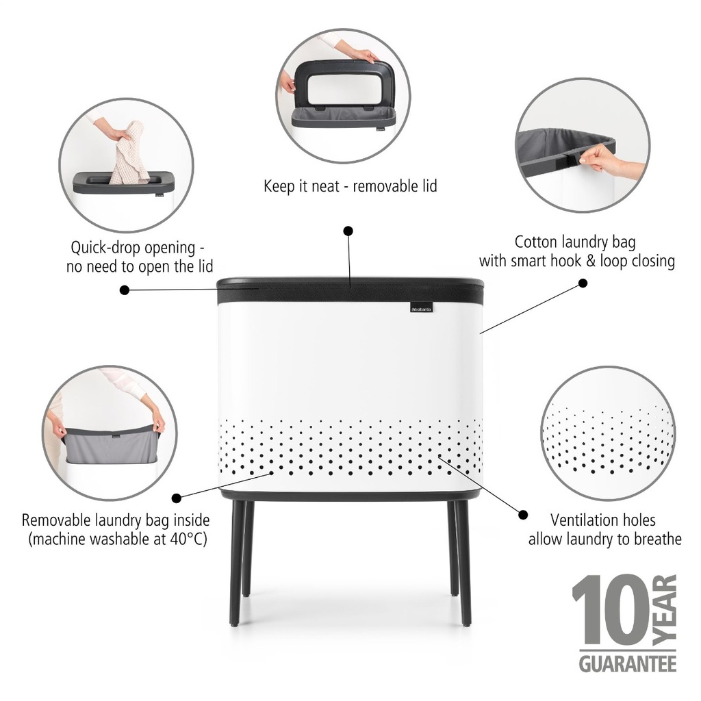Wasbox 60.0l Bo Brabantia white