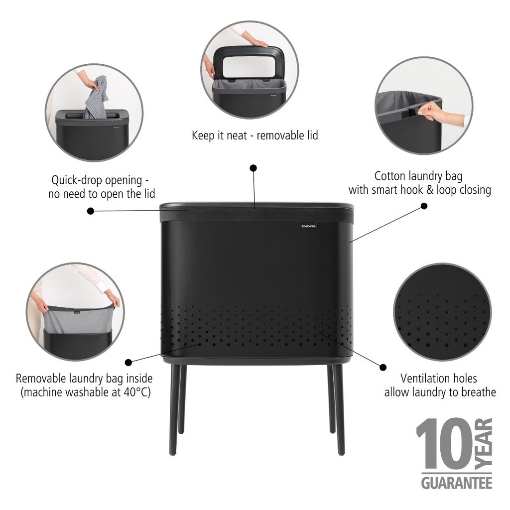 Wasbox 60.0l Bo Brabantia matt black