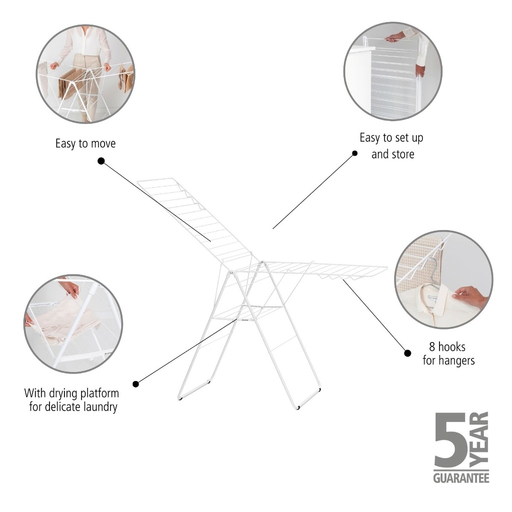 Droogrek 25.0mtr hangon Brabantia white