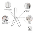 Droogrek 25.0mtr m/stang hangon Brabantia matt black