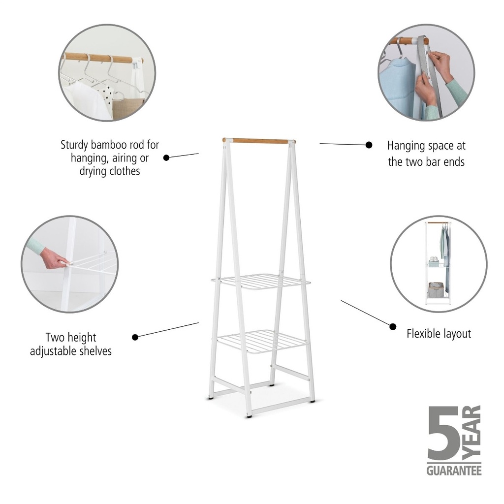 Kledingrek linn small Brabantia white