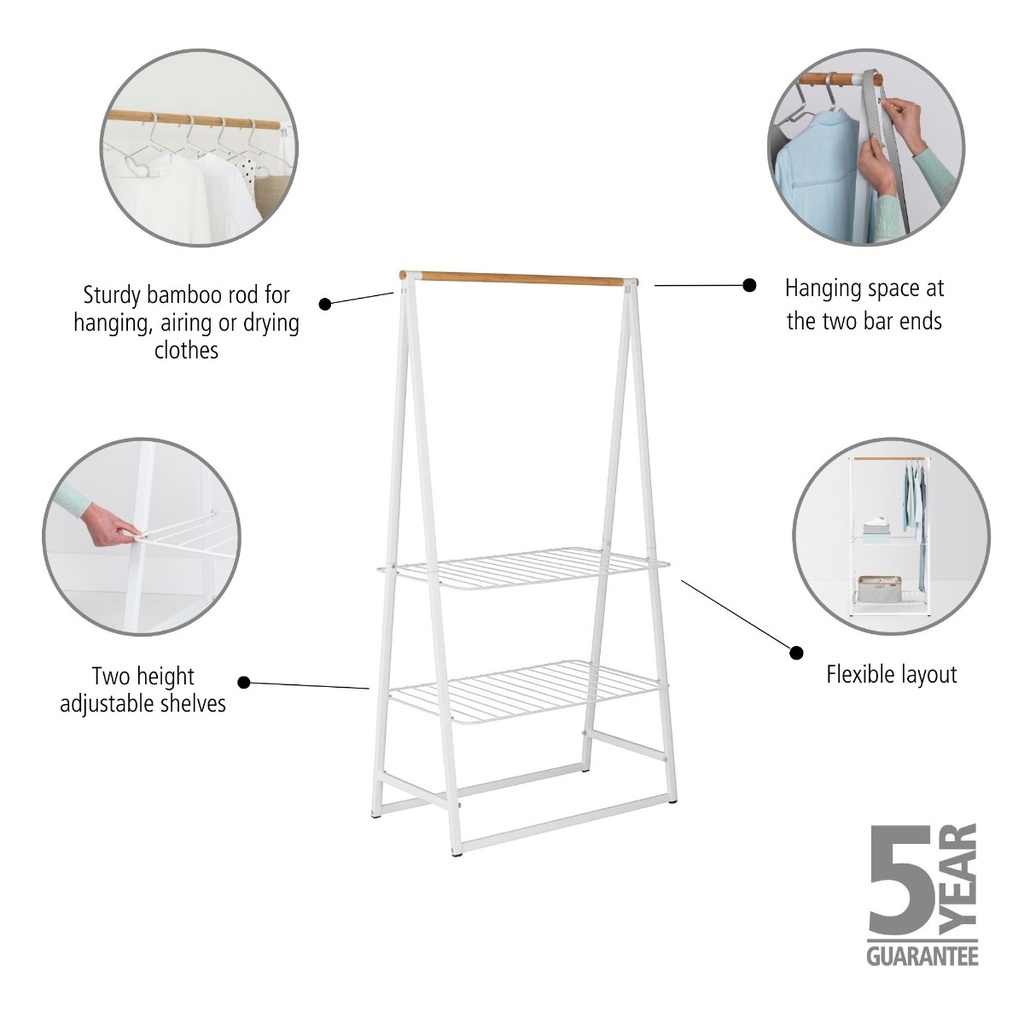 Kledingrek linn large Brabantia white