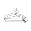 set van 3 kledinghangers soft touch Brabantia black/white
