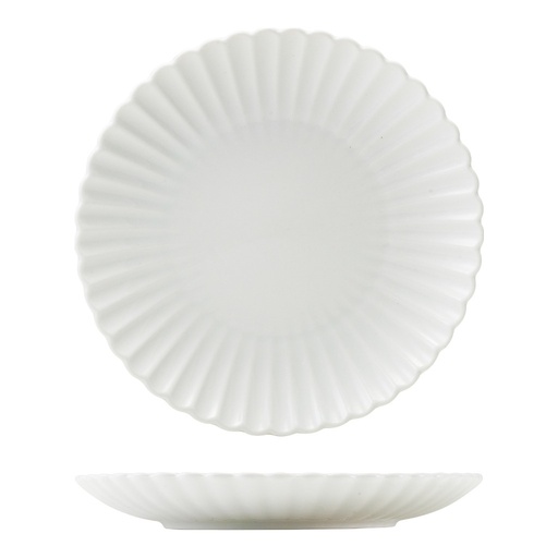 [513465] Bord plat coupe 20.3cm Incise Scalloped Genware