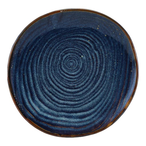 [513616] Bord plat coupe organic 21.0cm Terra Aqua Blue Genware