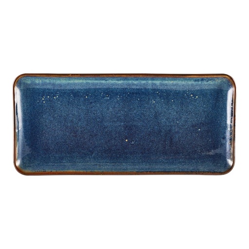 [513648] Schaal rechthoek 36.0x16.5cm Terra Aqua Blue Genware