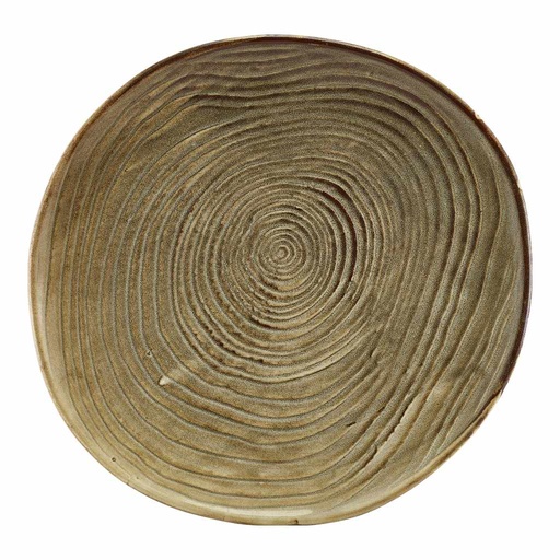 [513748] Bord plat coupe organic 28.5cm Terra Smoke Grey Genware