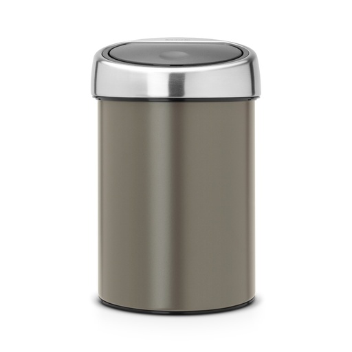 [514501] Prullenbak 3.0l wand touch bin Brabantia platinum/matt steel