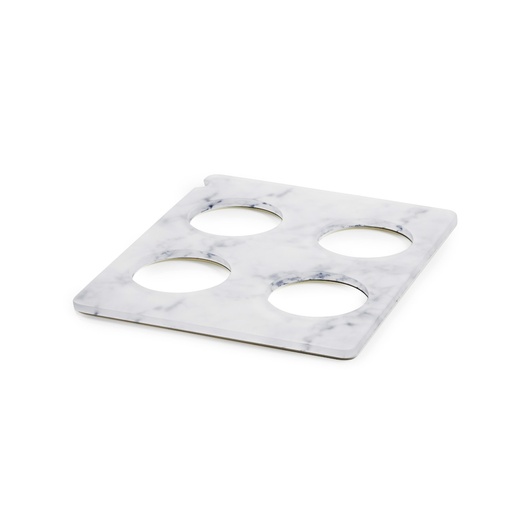 [515447] Serveerplateau met 4 uitsparingen voor karaf GN 1/2 32.5x26.5x(h)1.0cm En Scène white marble Revol