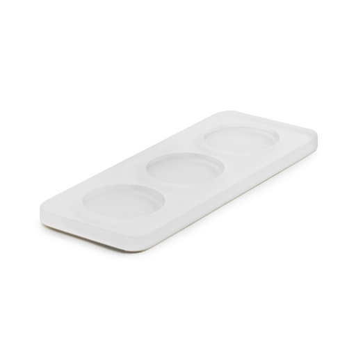 [515515] Serveerplateau met 3 vakken 18.5x7.0x(h)1.0cm Mealplak Ice white Revol