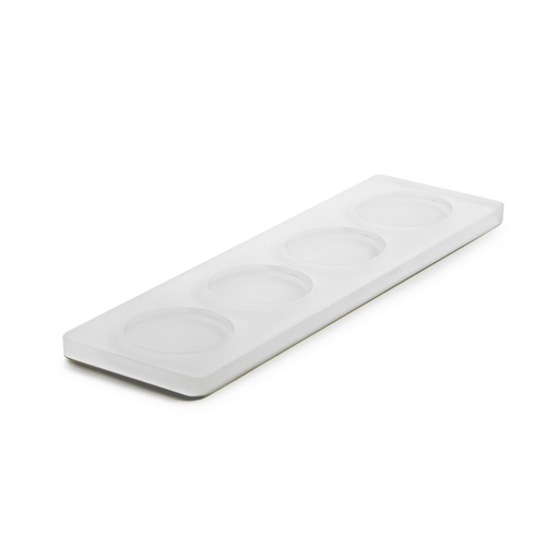 [515516] Serveerplateau met 4 vakken 23.5x7.0x(h)1.0cm Mealplak Ice white Revol