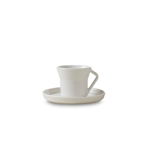 [515867] Kop en schotel espresso 8.0cl Contre-Jour alabaster white Revol