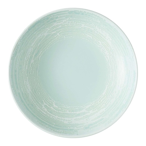[515679] Bord diep coupe 24.8cm 113.6cl Inked Elements Aqua Churchill