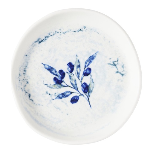 [515708] Bord plat coupe organic 14.0cm Inked Fresco Grove Blue Churchill