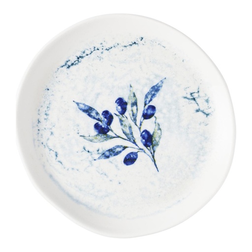 [515709] Bord plat coupe organic 16.5cm Inked Fresco Grove Blue Churchill