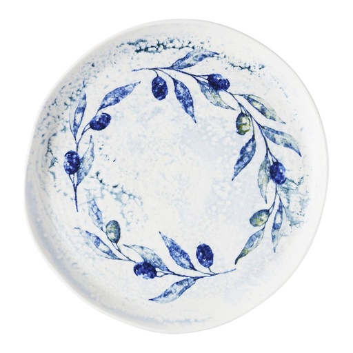 [515712] Bord plat coupe organic 28.0cm Inked Fresco Grove Blue Churchill