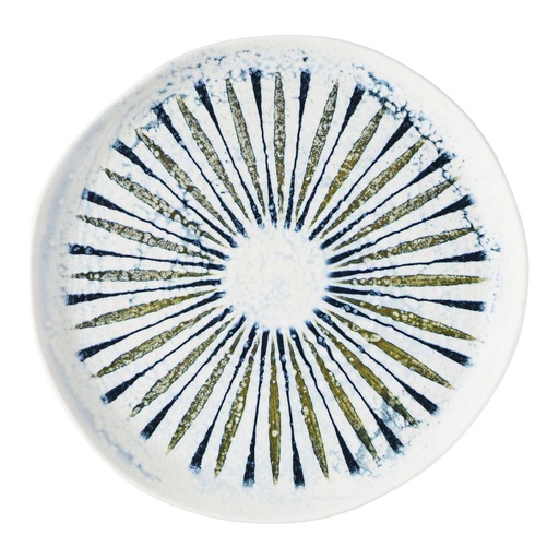 [515720] Bord plat coupe organic 28.0cm Inked Fresco Shoal Blue Churchill