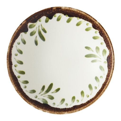 [515793] Bord diep coupe 18.2cm 42.6cl Harvest Mediterranean Green Dudson
