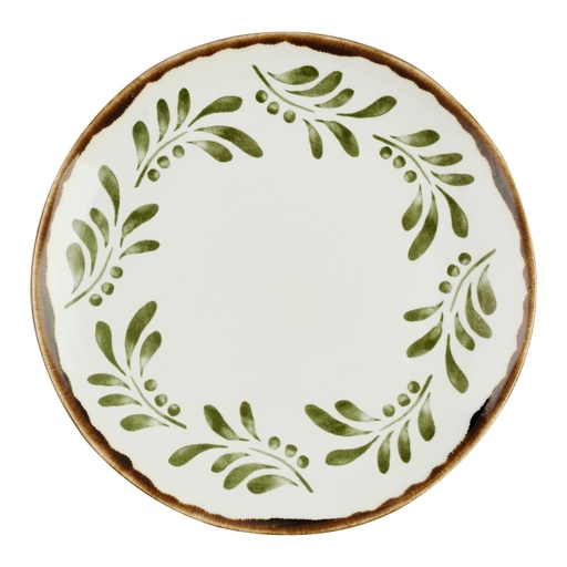 [515794] Bord diep coupe 21.0cm 42.6cl Harvest Mediterranean Green Dudson