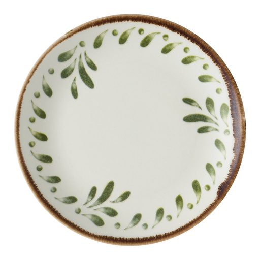 [515796] Bord plat coupe 16.5cm Harvest Mediterranean Green Dudson