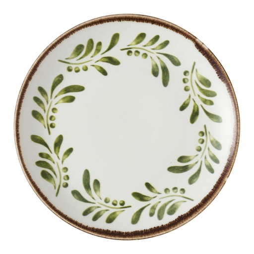 [515797] Bord plat coupe 21.7cm Harvest Mediterranean Green Dudson
