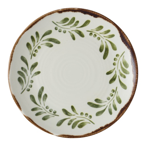 [515798] Bord plat coupe 23.0cm Harvest Mediterranean Green Dudson