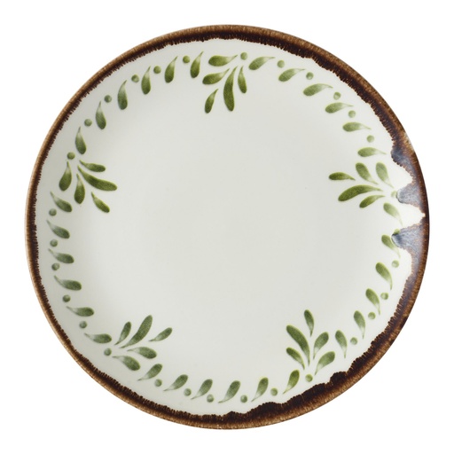 [515799] Bord plat coupe 26.0cm Harvest Mediterranean Green Dudson