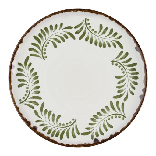 [515801] Bord plat coupe 29.5cm Harvest Mediterranean Green Dudson