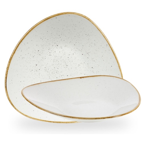 [516248] Kom driehoek 27.2x26.7cm 78.0cl Stonecast Barley White Churchill