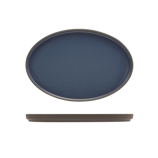 [516730] Bord ovaal 28.4x19.4cm Kava Blue Genware