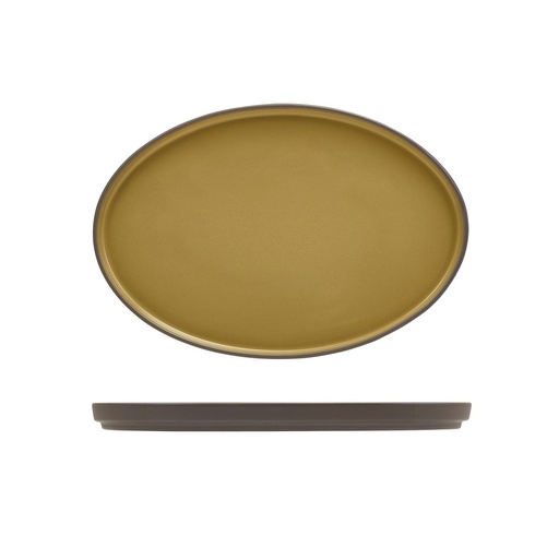 [516754] Bord ovaal 28.4x19.4cm Kava Yellow Genware