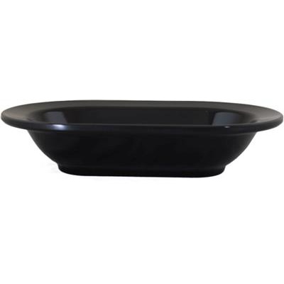 [57448] Kom ovaal 28.0x18.0cm melamine zwart 