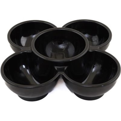 [57451] Dipper/tipje 6.0cm flower melamine zwart 