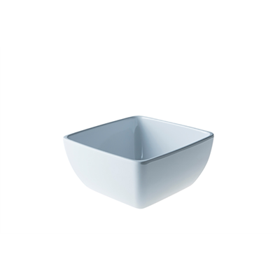 [6339] Schaal vierkant 15x(h)7.0cm melamine wit 