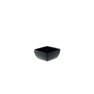 [9785] Schaal vierkant 9.0x(h)3.5cm melamine zwart 