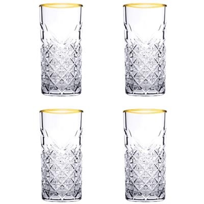 [52432] Tumbler hoog 45.0cl Timeless met gouden rand rand
