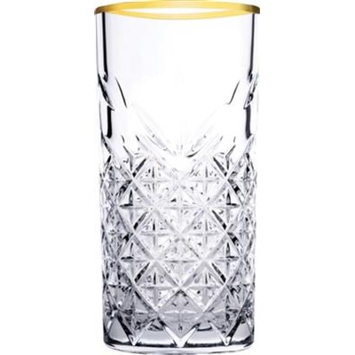 [58002] Tumbler hoog 29.5cl Timeless met gouden rand