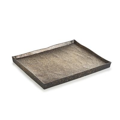 [15707] Bord plat rechthoek 21.0x17.5cm cosmos gold Solstice