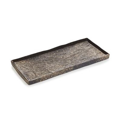 [18692] Bord plat rechthoek 30.0x13.5cm cosmos gold Solstice