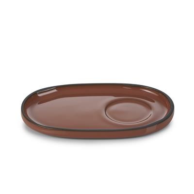 [19211] Schotel ovaal 13.5x8.3x(h)1.2cm Caractère cinnamon