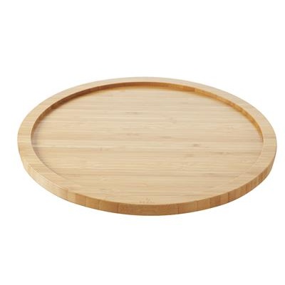 [19213] Houten plank rd ø34.0cm bamboe