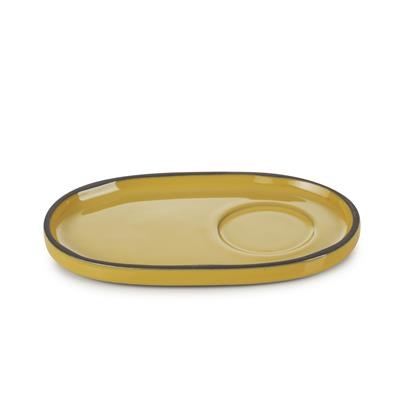 [19221] Schotel ovaal 13.5x8.3x(h)1.2cm Caractère tumeric